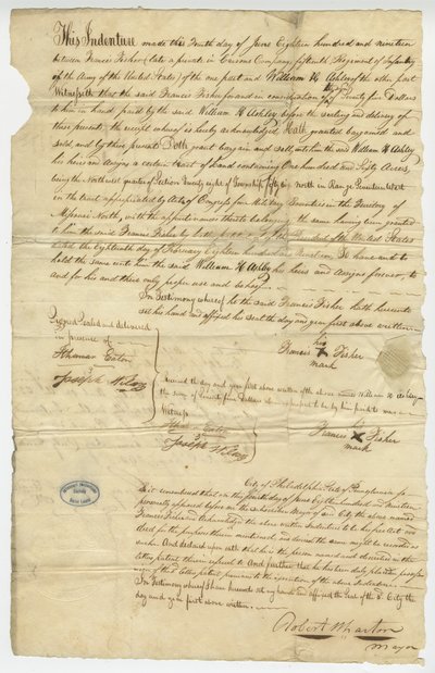 Deed of Francis Fisher by Unknown